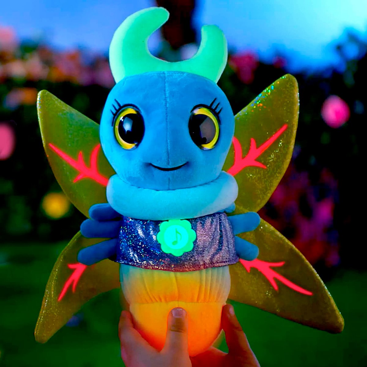 Интерактивная мягкая игрушка Glowies, светлячек, синий (GW002) - фото 3