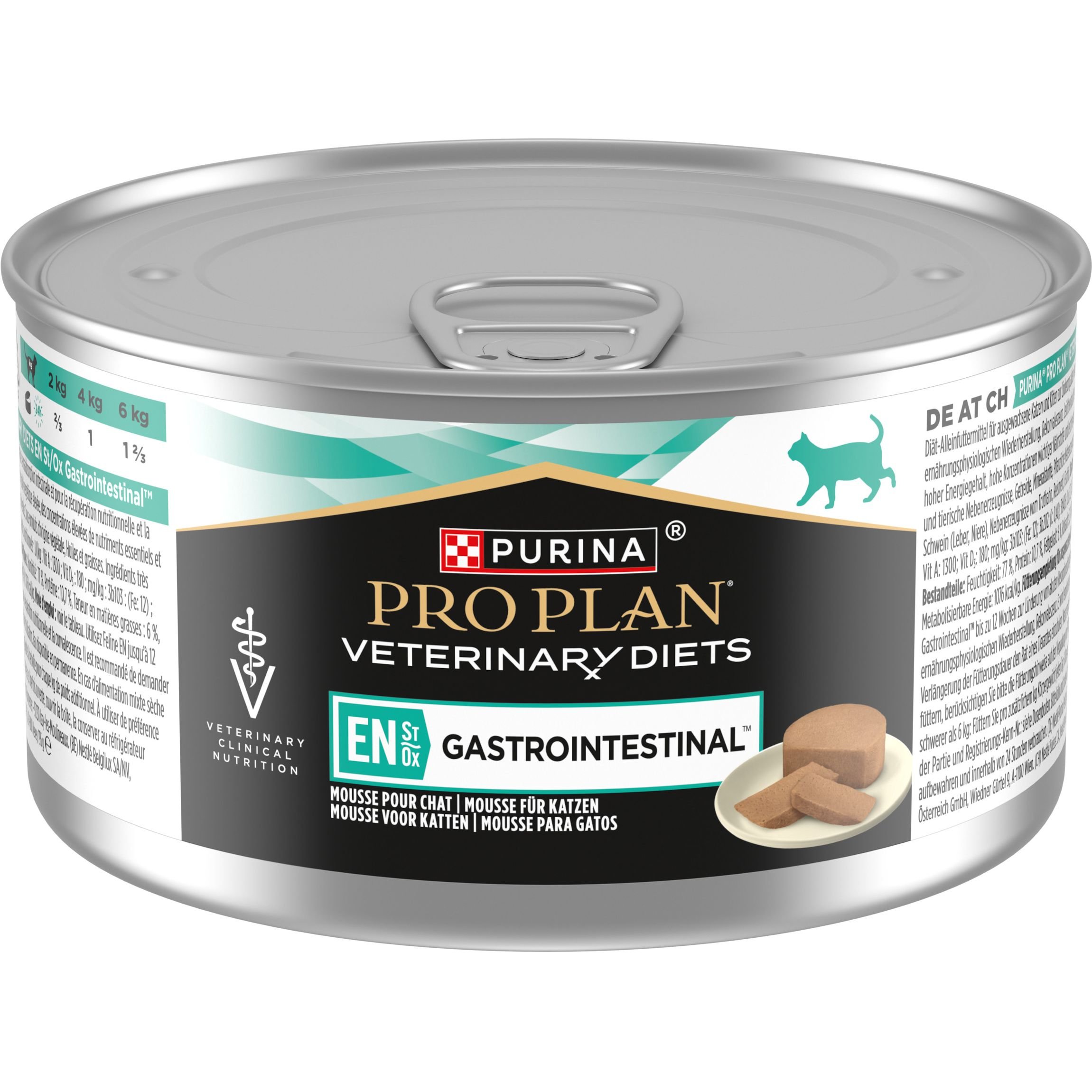 Вологий дієтичний корм для кошенят та дорослих котів Purina Pro Plan Veterinary Diets EN Gastrointestinal для зменшення розладів кишкової абсорбації та годівлі у період відновлення та одужання 195 г - фото 2