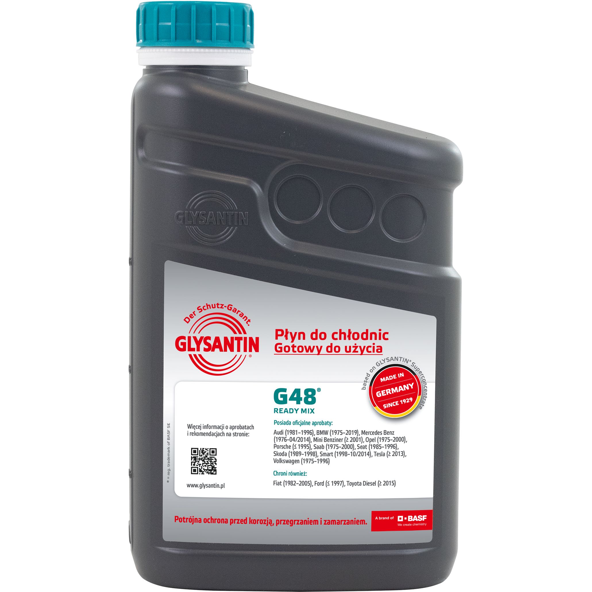 Антифриз готовый Glysantin G48 Ready Mix сине-зеленый 1 л - фото 1