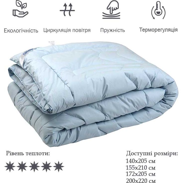 Одеяло Руно 140х205 см шерсть (321.29ШЕУ_Blue) - фото 4