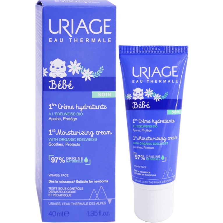 Детский крем Uriage Bebe 1st Moisturizing Cream Увлажняющий, 40 мл - фото 1