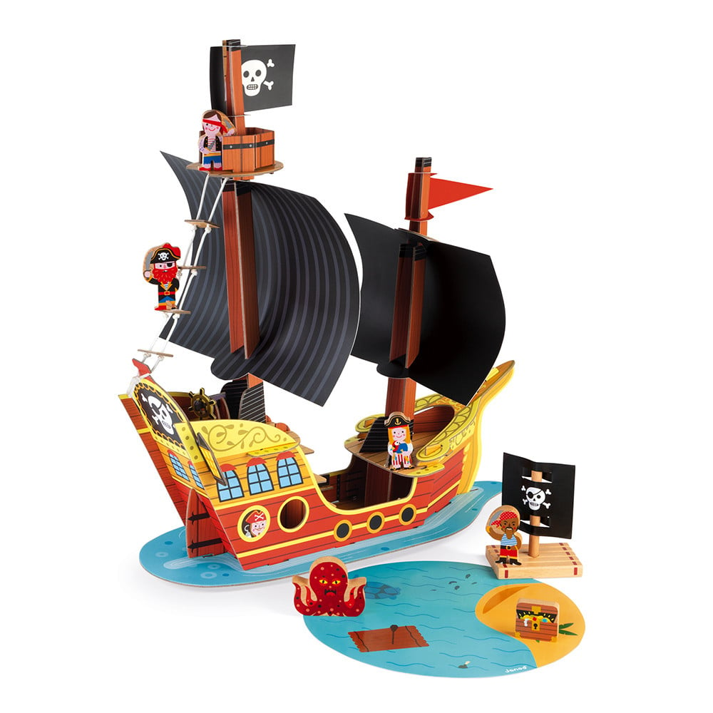 Игровой набор Janod Корабль пиратов 3D (J08579) - фото 1