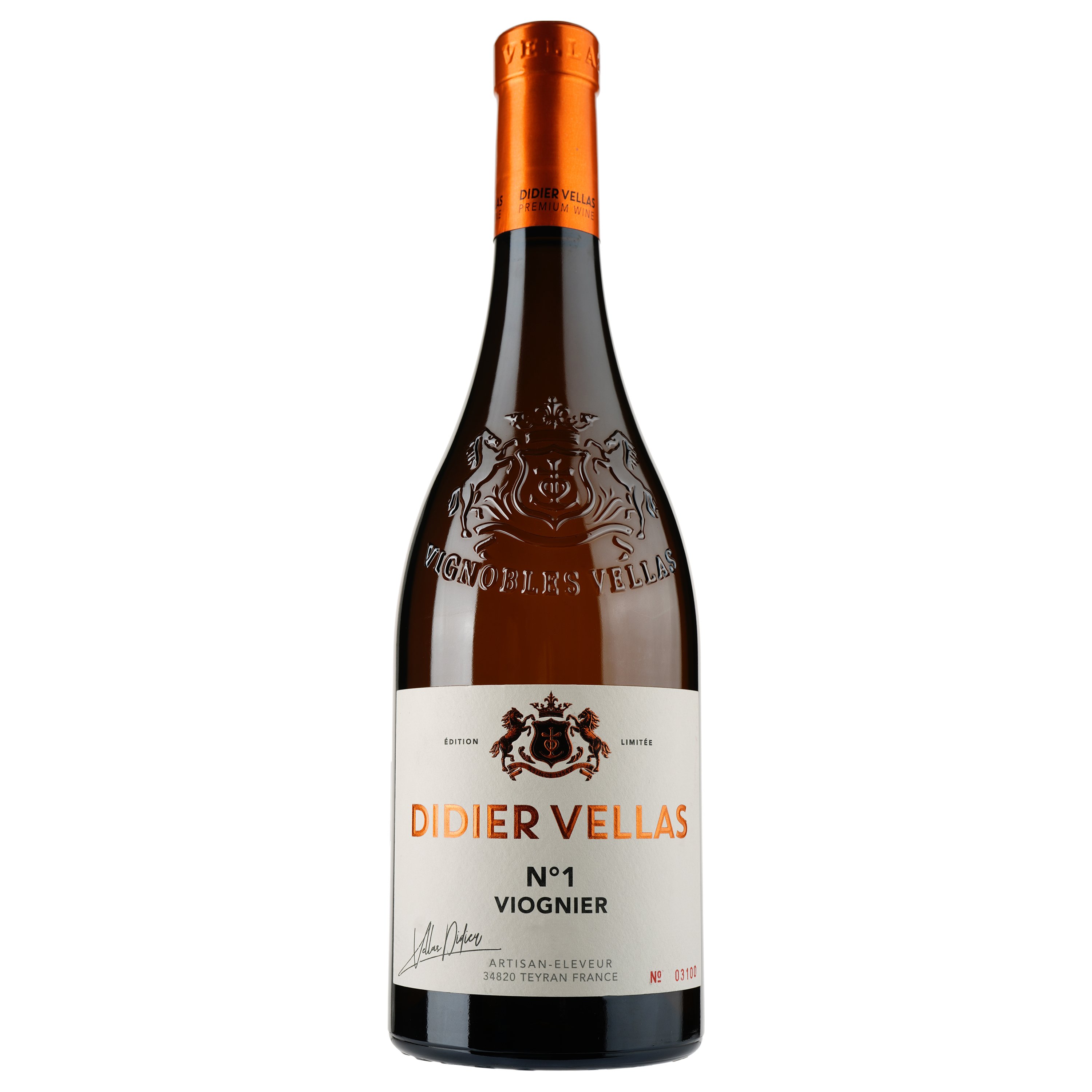 Вино Didier Vellas Viognier IGP Pays D'Oc, біле, сухе, 0.75 л - фото 1