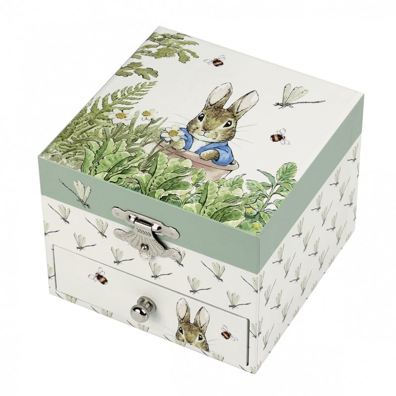 Музична скринька Trousselier Кролик Пітер Бабка, зелений з білим (S20860) - фото 1
