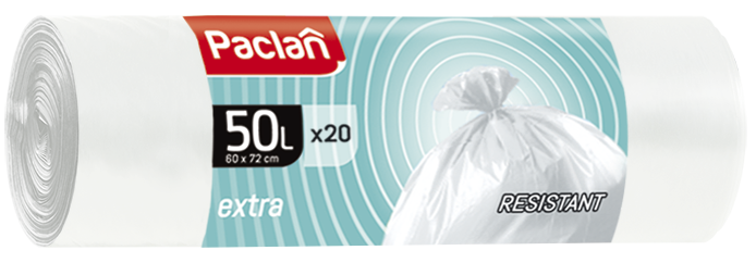 Пакети для сміття Paclan Extra, 50 л, 20 шт. - фото 1