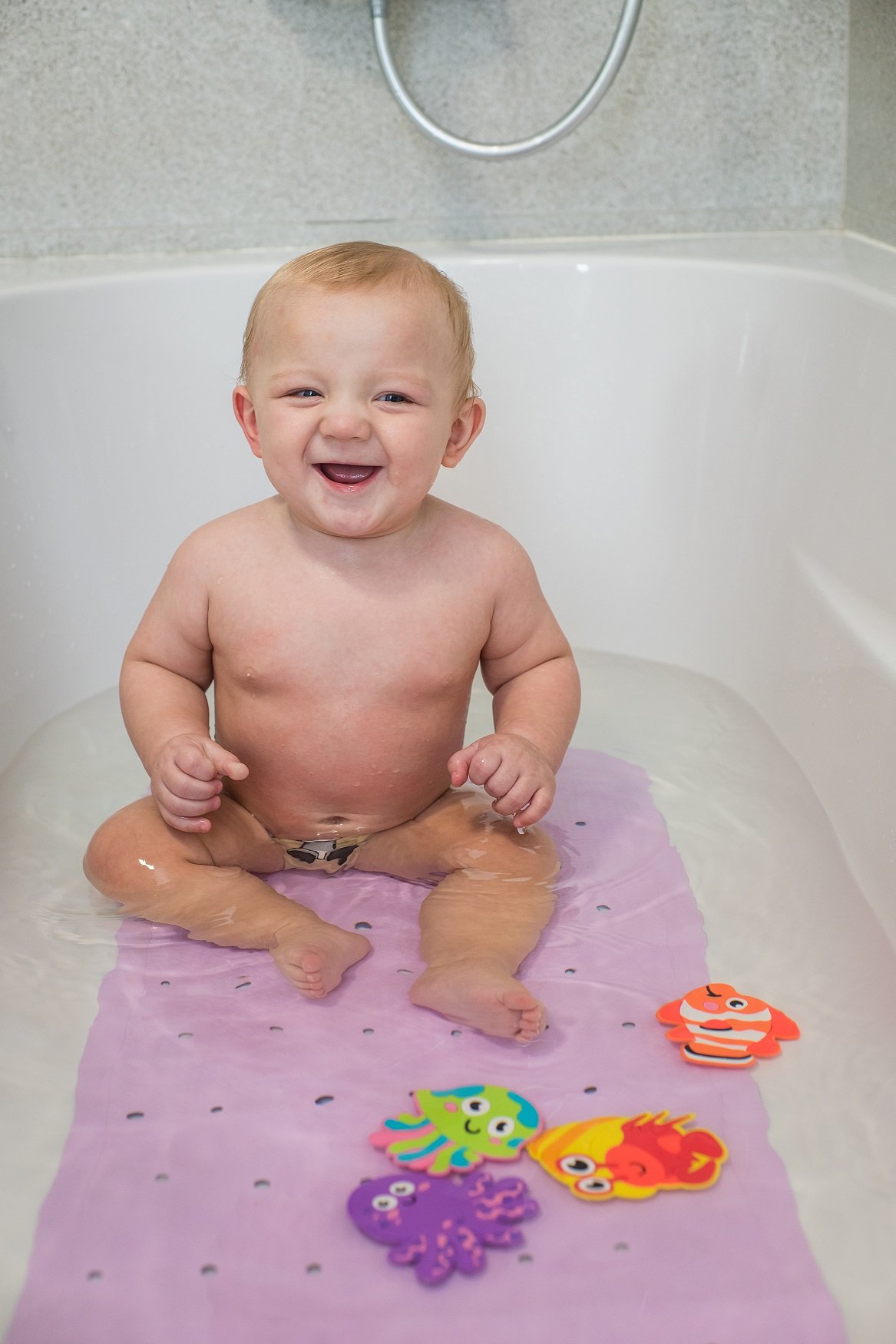Детский резиновый коврик для ванны KinderenOK, XXL, лавандовый (71114_005) - фото 2