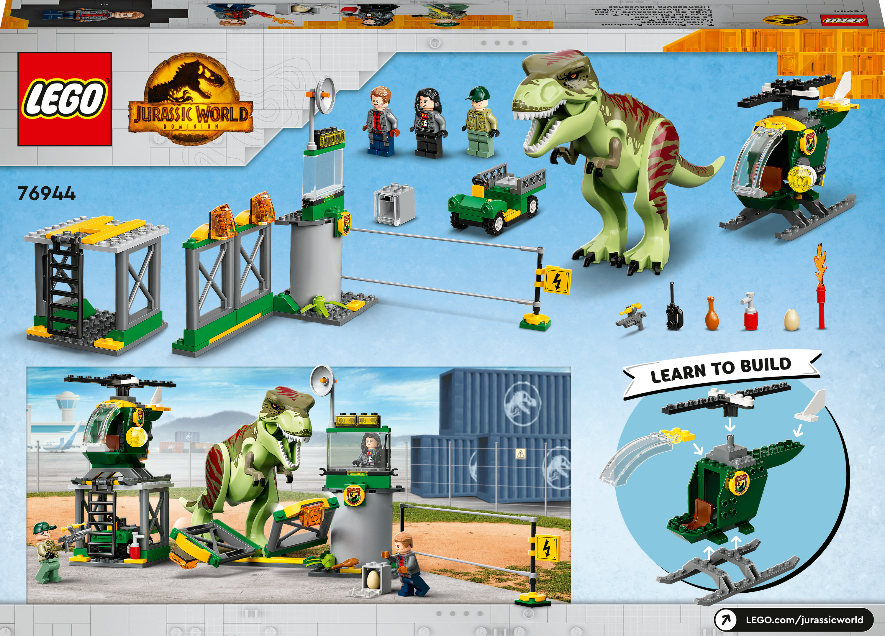 Конструктор LEGO Jurassic World Бегство Тиранозавра, 140 деталей (76944) - фото 9