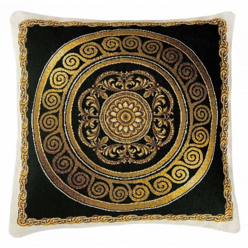 Наволочка Прованс Baroque-2, 45х45 см, чорний із золотим (25616) - фото 1