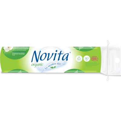 Ватні косметичні диски Novita Organic, 80 шт. - фото 1