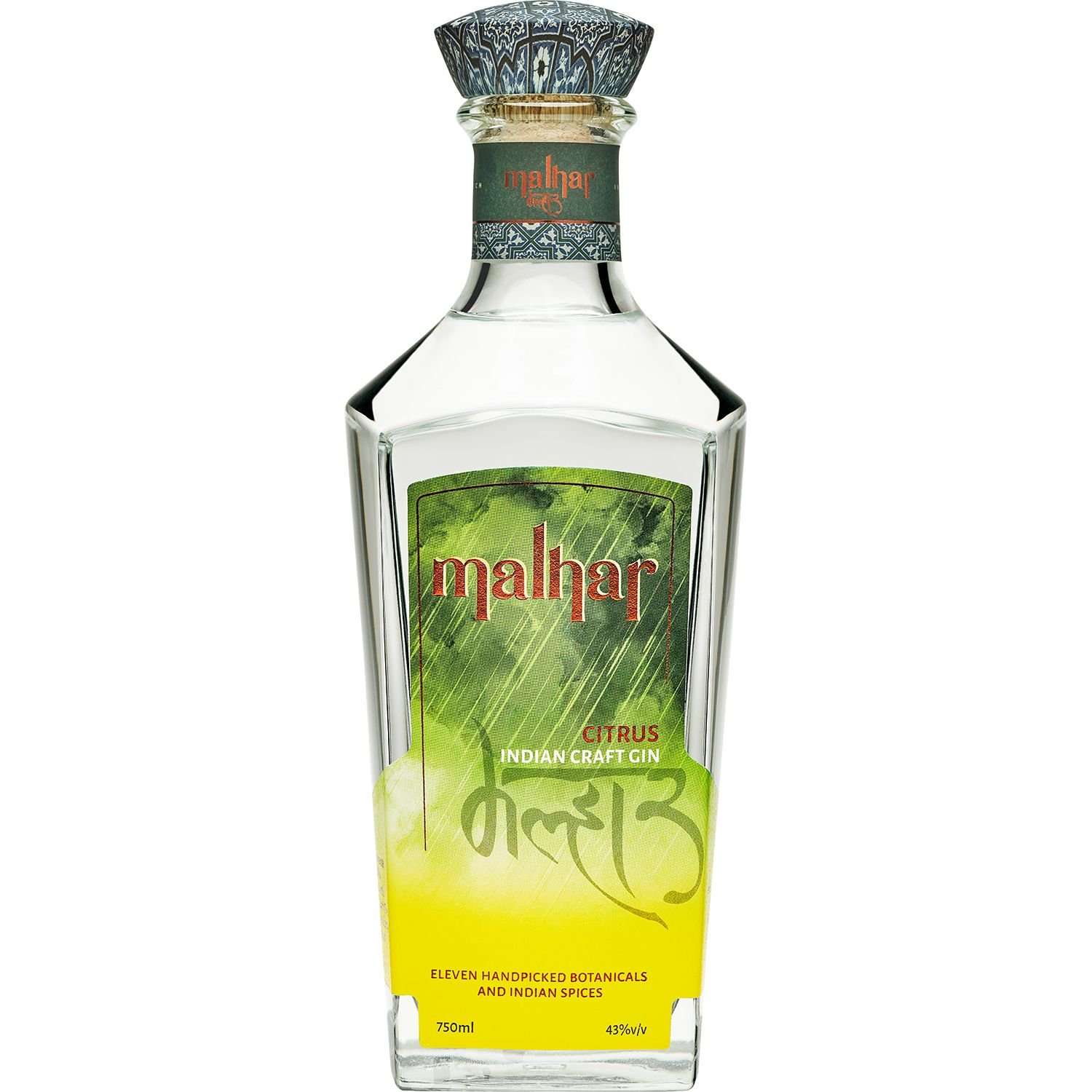 Джин Malhar Citrus Indian Craft Gin 43% 0.7 л - фото 1