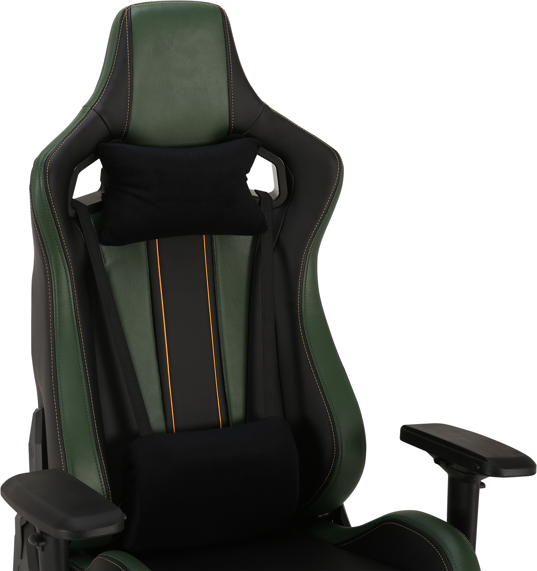 Геймерское кресло GT Racer черное с темно-зеленым (X-0715 Black/Dark Green) - фото 6