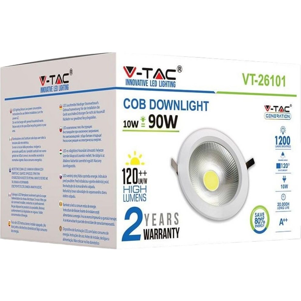 Світильник точковий V-TAC LED SKU-1272 10 Вт 1200 ЛМ 6400 K білий (3800157611947) - фото 8