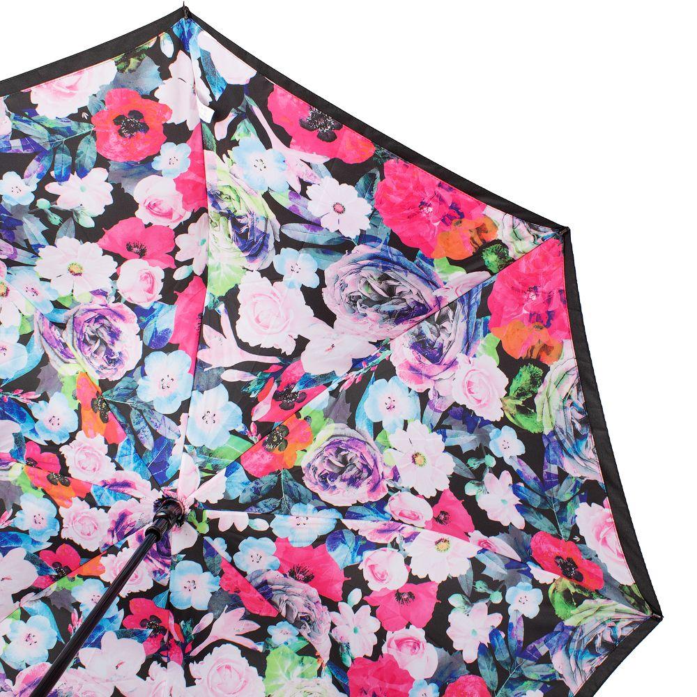 Жіноча парасолька-палиця напівавтомат Fulton 95 см чорна - фото 4