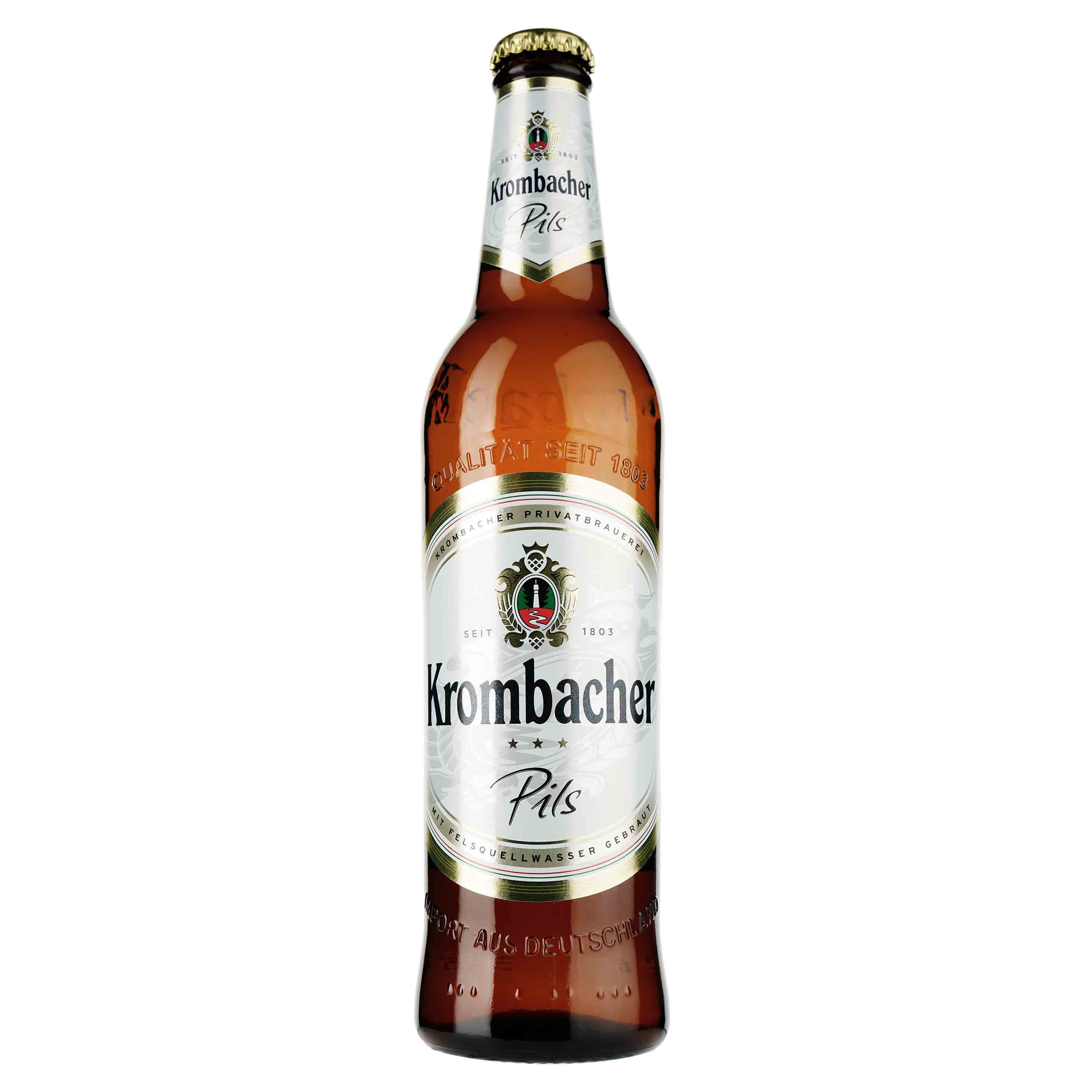 Пиво Krombacher Pils, светлое, фильтрованное, 4,8%, 0,5 л - фото 1