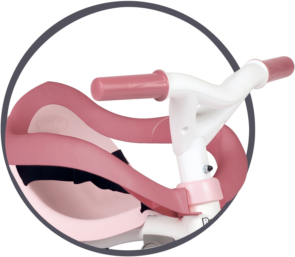 Триколісний велосипед 3 в 1 Smoby Toys Бі Муві Комфорт, рожевий (740415) - фото 3
