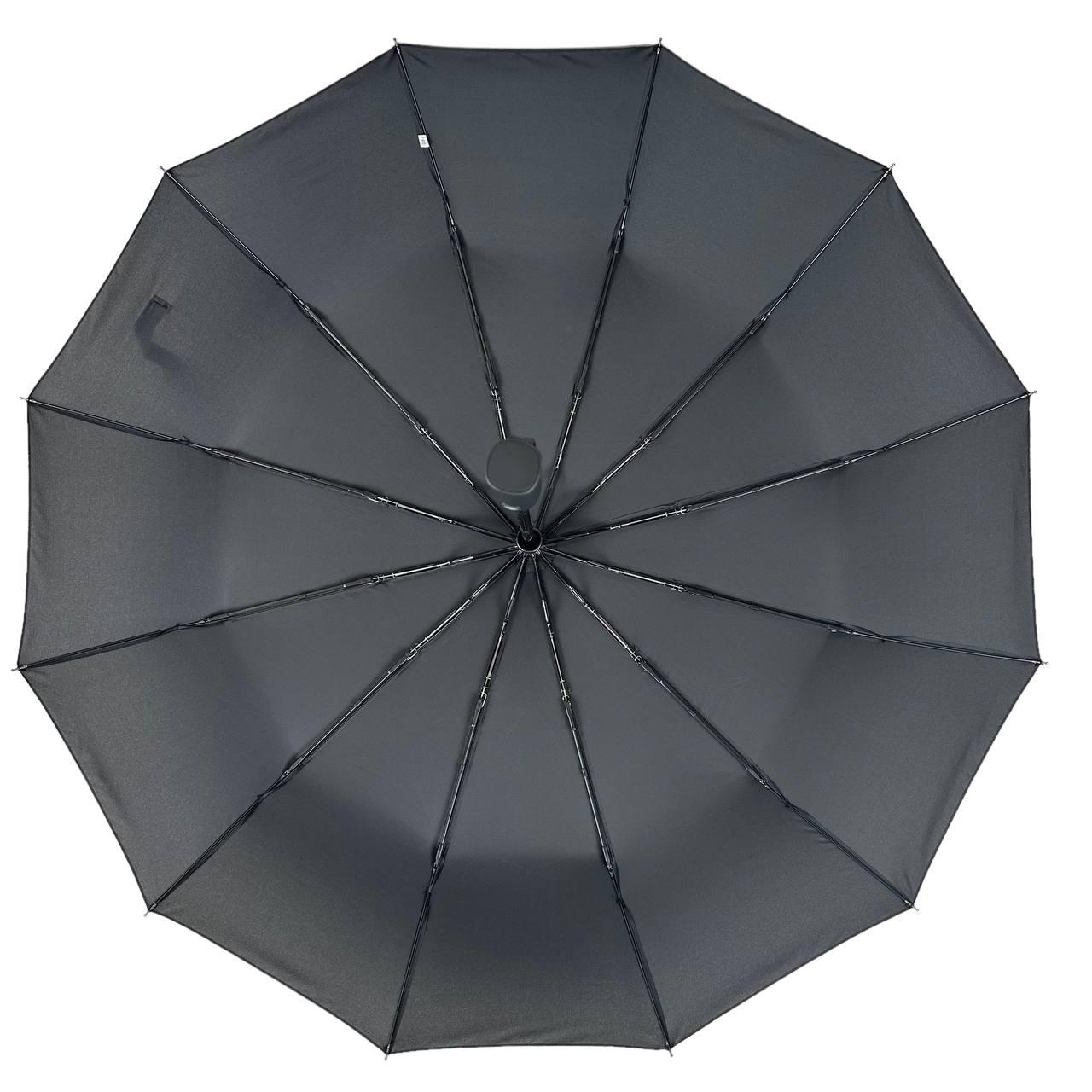Мужской складной зонтик полный автомат Bellissima 105 см черный - фото 6