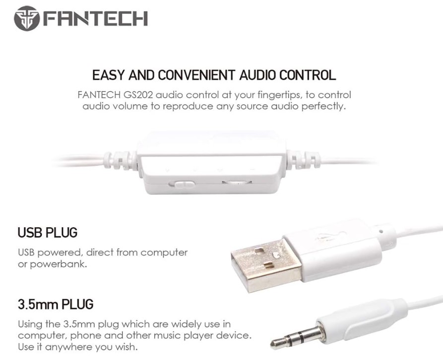 Комп'ютерні колонки Fantech GS 203 SPACE EDITION USB White - фото 7