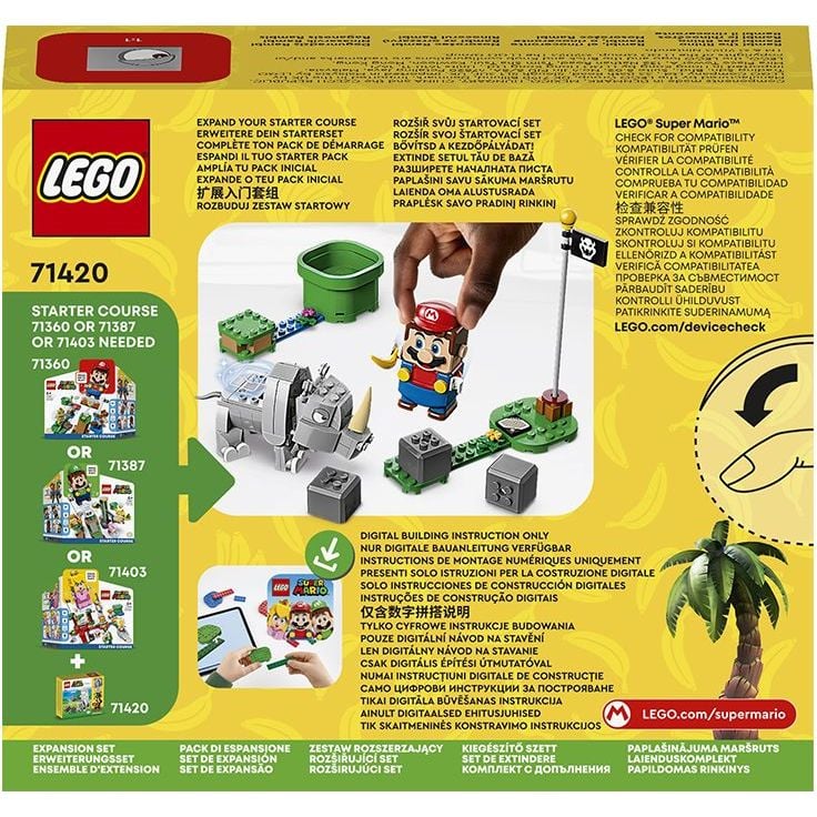 Конструктор LEGO Super Mario Носоріг Рембі, додатковий набір, 106 деталей (71420) - фото 2
