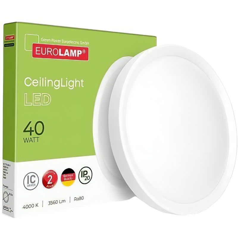 Светильник Eurolamp LED Easy click 40W 4000K круглый накладной (LED-NLR-40/40(GM)) - фото 1