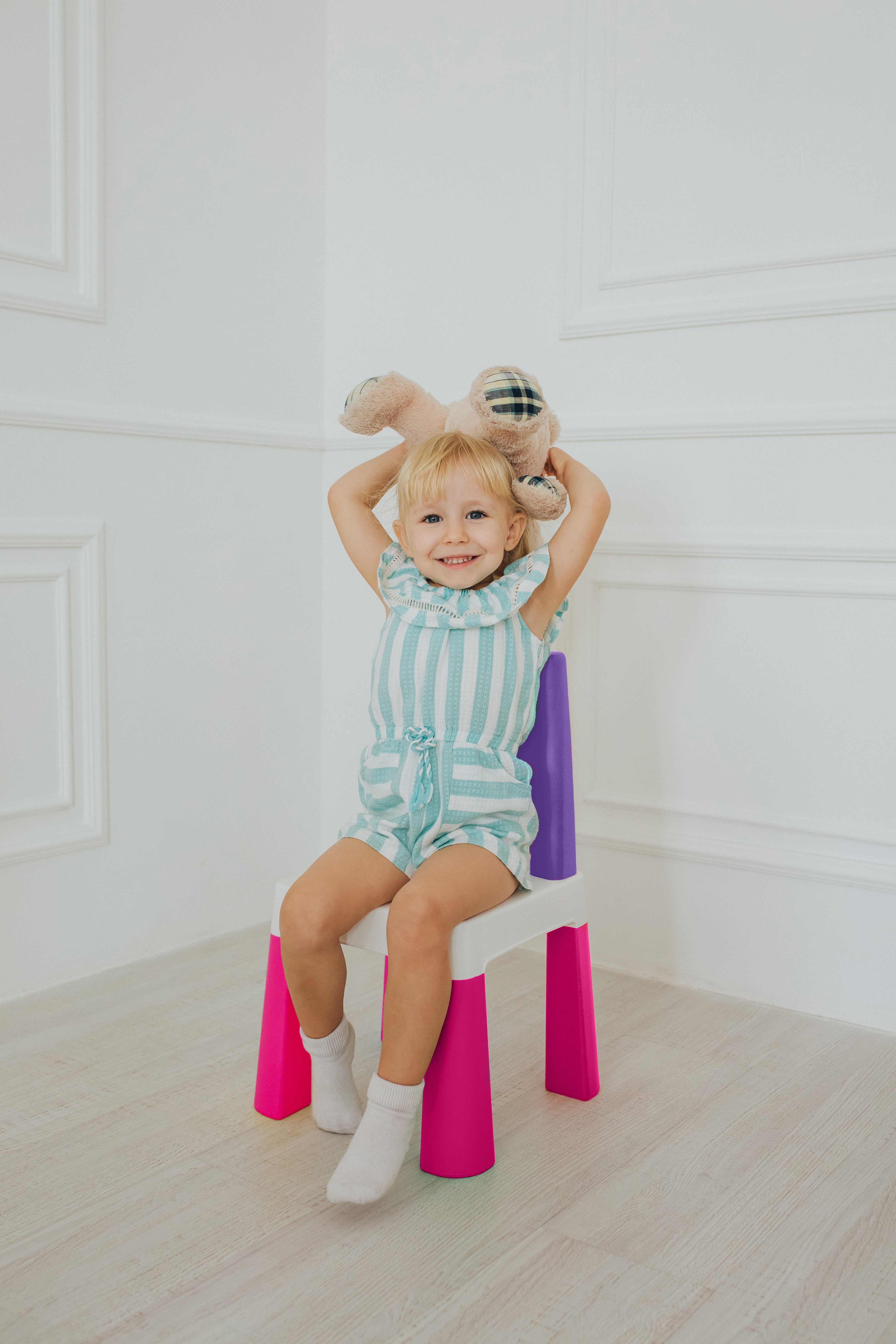 Комплект Poppet Color Pink Стільчик + Подушка на стілець 55х28х28 см (PP-003P-G) - фото 5
