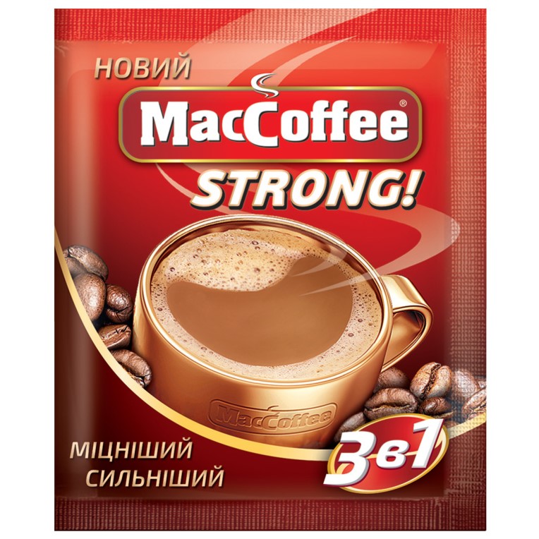Напій кавовий MacCoffee Strong 3в1, 16 г (691305) - фото 1