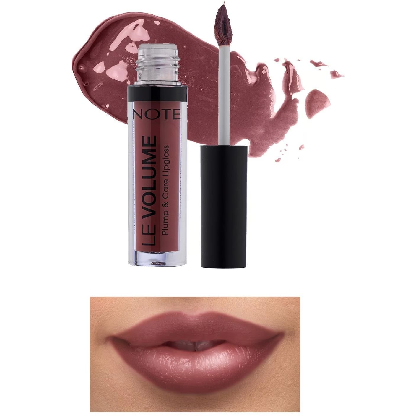 Блиск для губ Note Cosmetique Le Volume Plump & Care Lipgloss відтінок 08 (Dark Caramel) 2.2 мл - фото 3