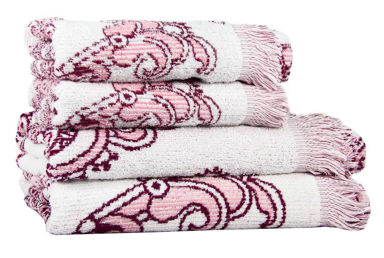 Полотенце для лица Maisonette Lora, 100х50 см, темно-розовый, 1 шт. (10347) - фото 4