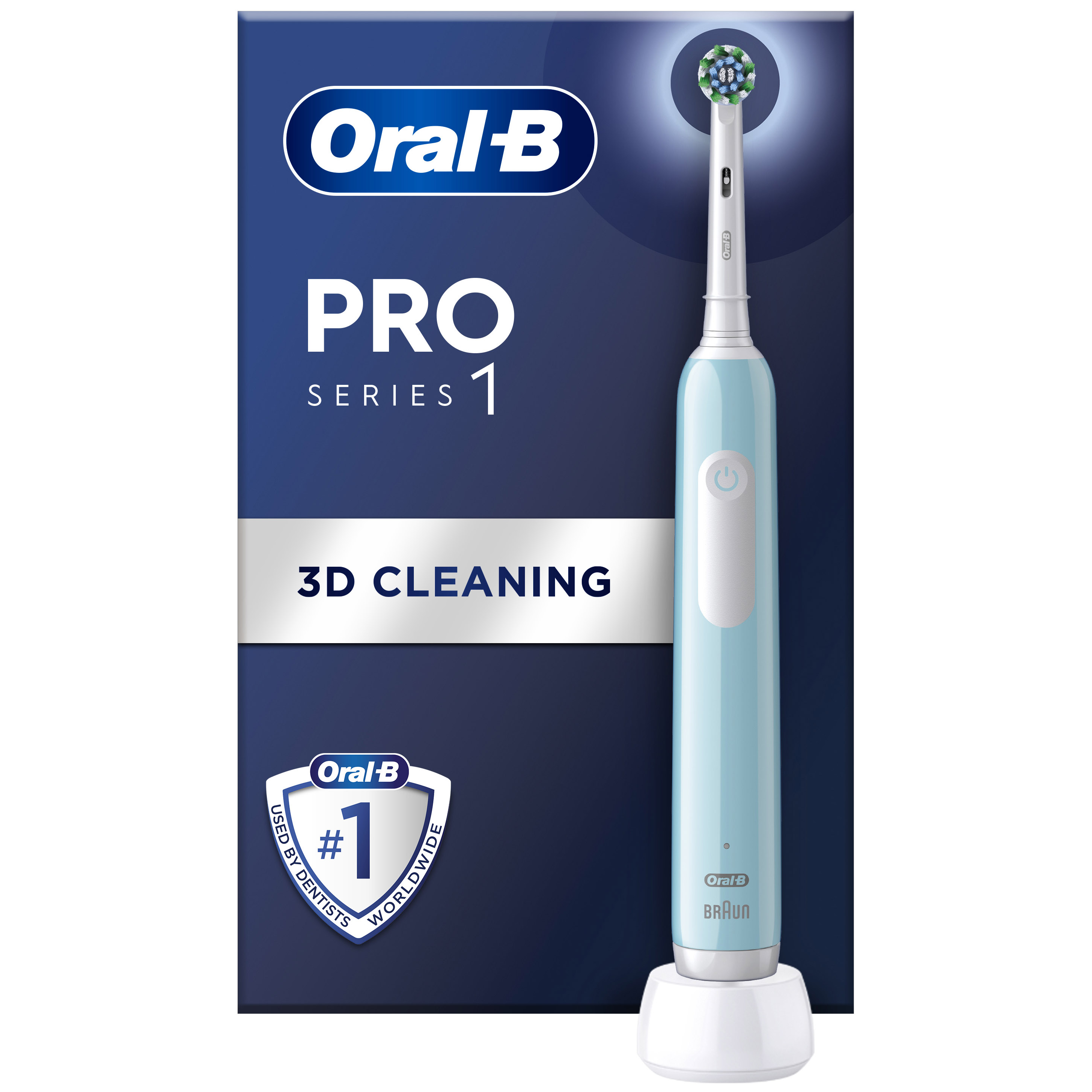 Электрическая зубная щетка Oral-B Braun Pro Series 1 голубая - фото 1