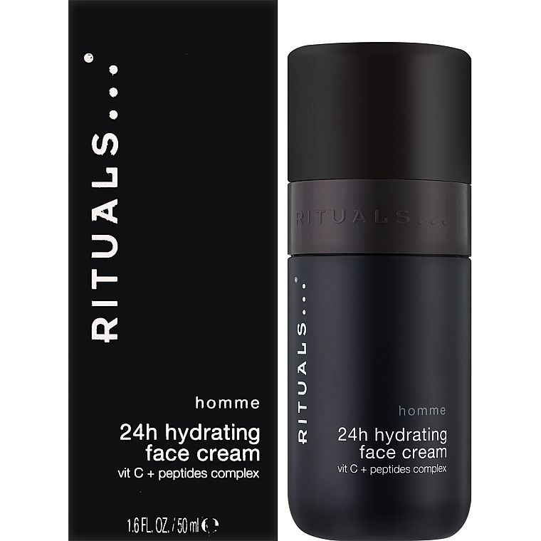 Крем для обличчя Rituals Homme 24h Hydrating Vit C + Peptides Complex Face Cream зволожувальний 50 мл - фото 1