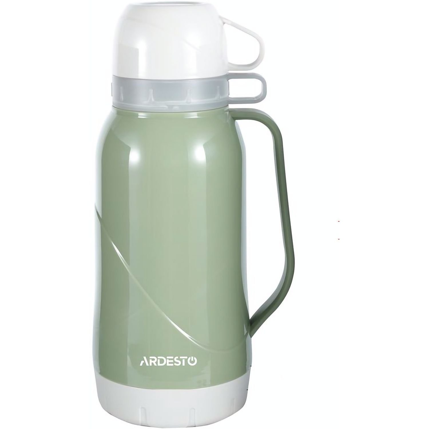 Термос Ardesto Gemini Gourmet, пластик, стеклянная колба, зеленый, 1800 мл (AR2618GRG) - фото 1