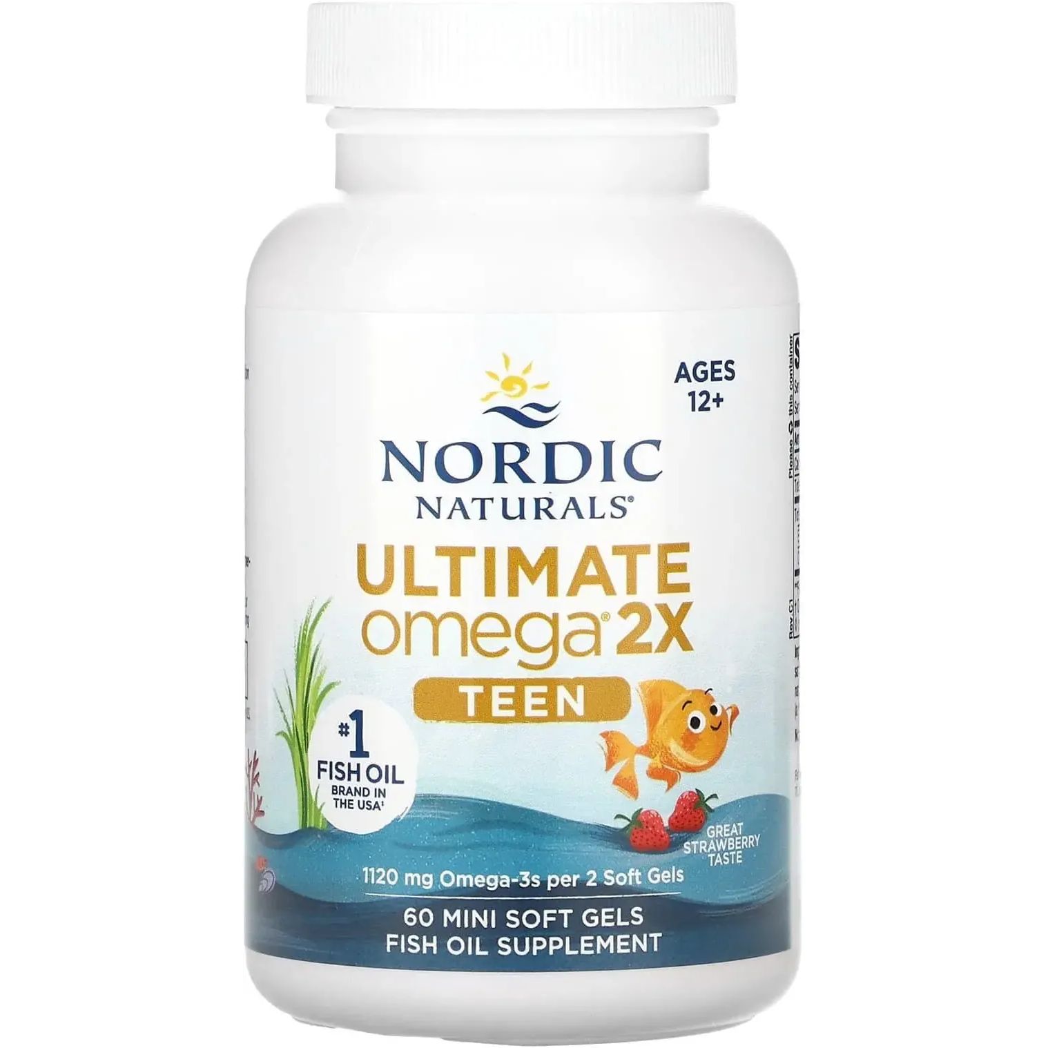 Омега для подростков Nordic Naturals Ultimate Omega 2X Teen со вкусом клубники 60 мини капсул - фото 1