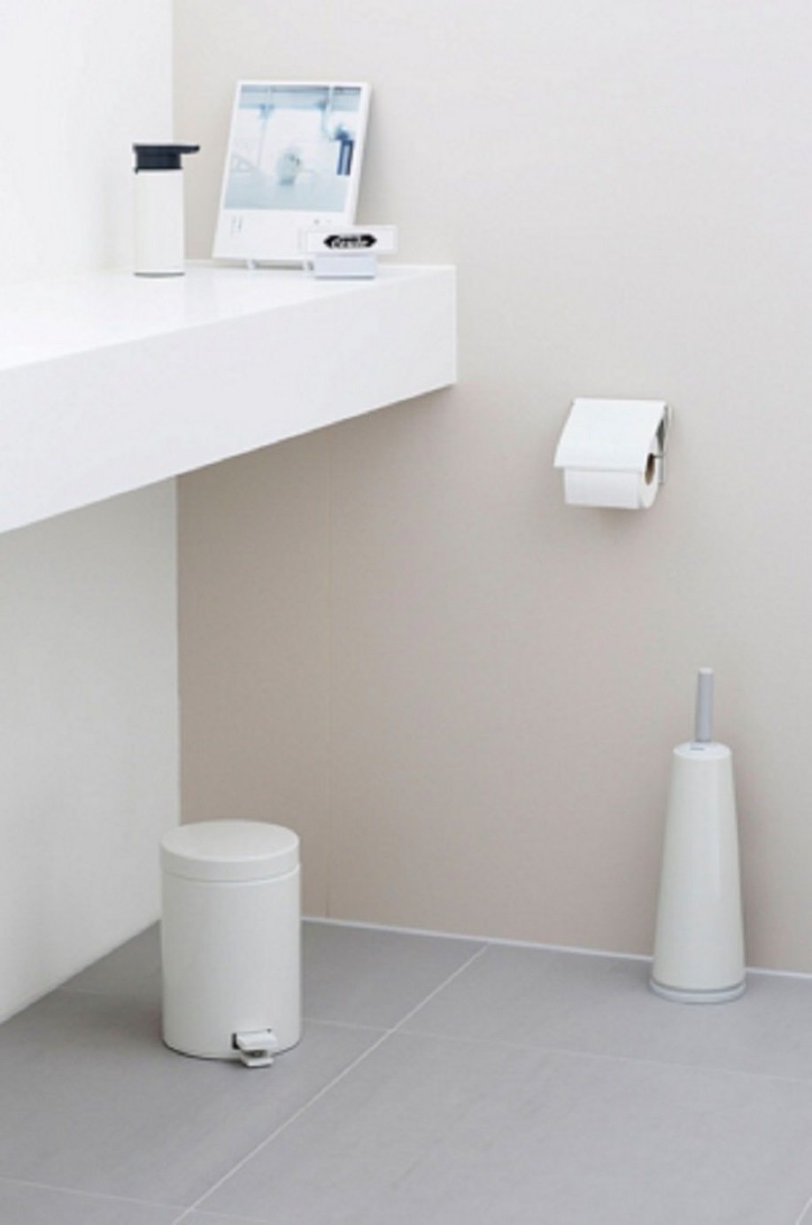 Йоршик туалетний з тримачем Brabantia ReNew, білий (414664) - фото 3