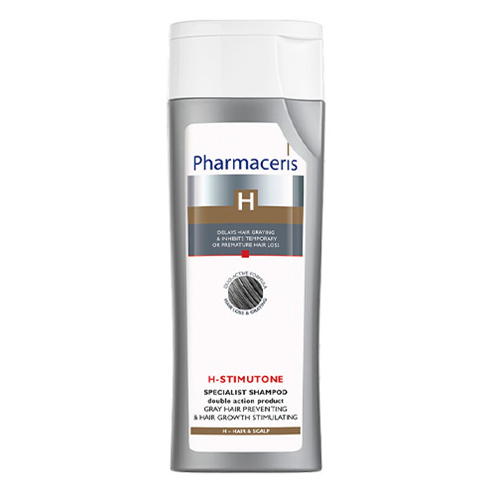 Шампунь Pharmaceris H H-Stimforten сповільнює процес появи сивини волосся, 250 мл (E1588) - фото 1