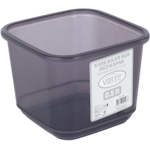 Контейнер для сипучих продуктів Violet House, 0,5 л, чорний (0297 Transparent Black) - фото 3