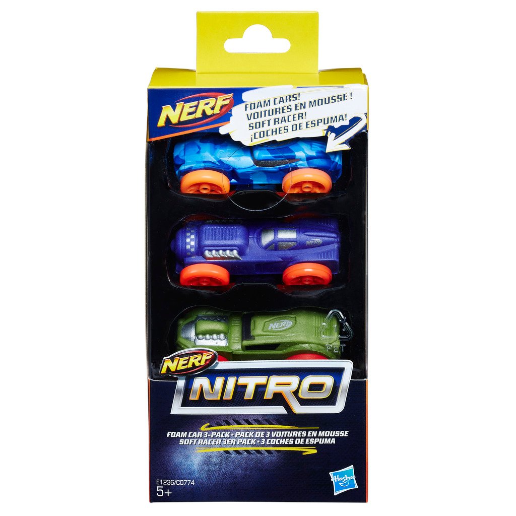 Набор машинок №8 Hasbro Nerf Nitro, 3 шт. (E1236) - фото 2