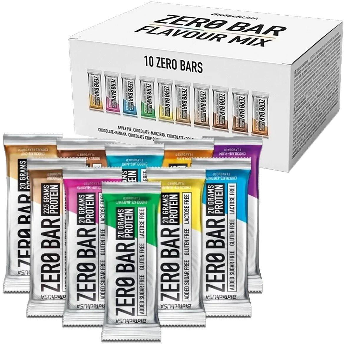 Батончики BioTech Zero Bar Flavour Mix 500 г (10 шт. по 50 г) - фото 2