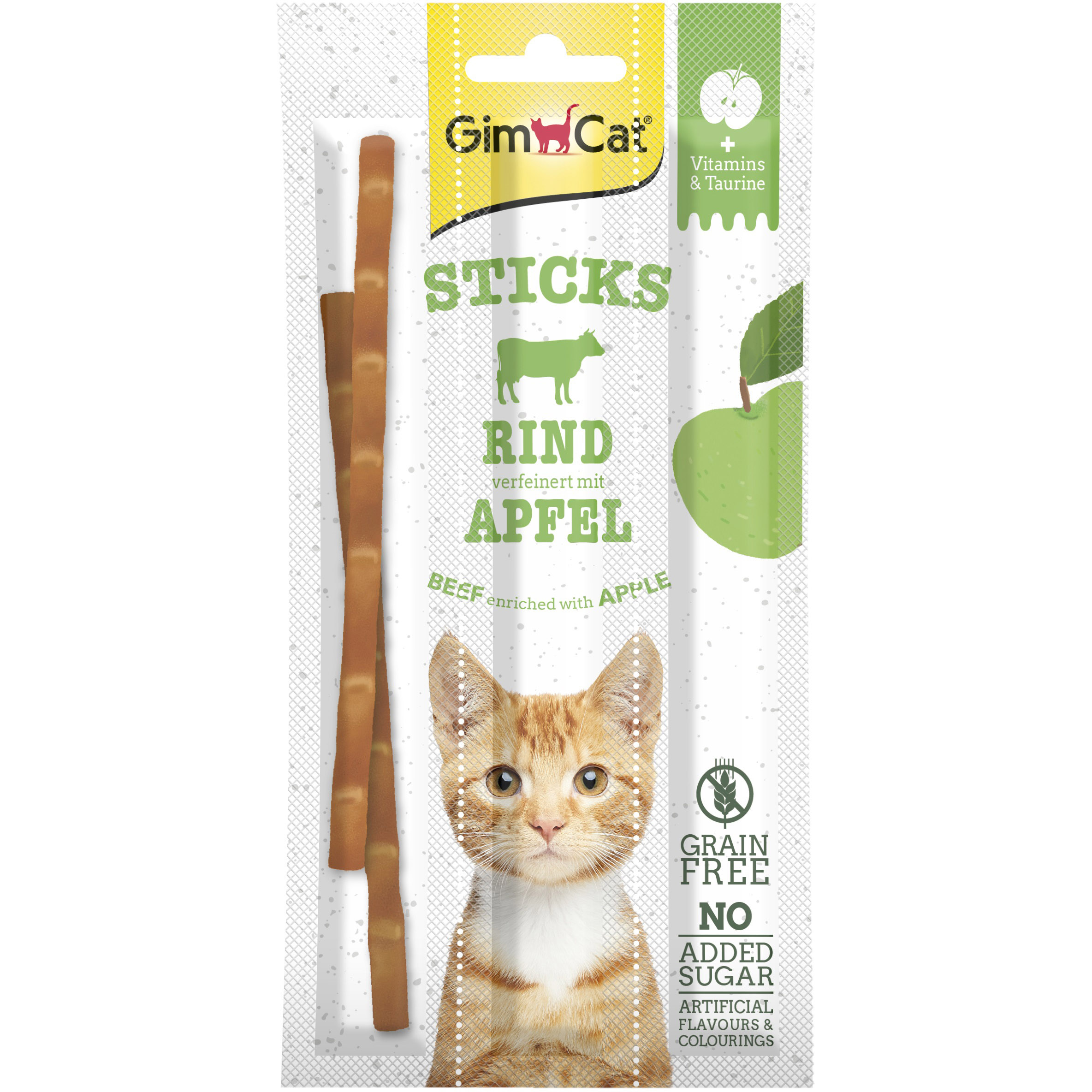 Ласощі для котів GimCat Superfood Duo-Sticks яловичина та яблука палички 3 шт. - фото 1