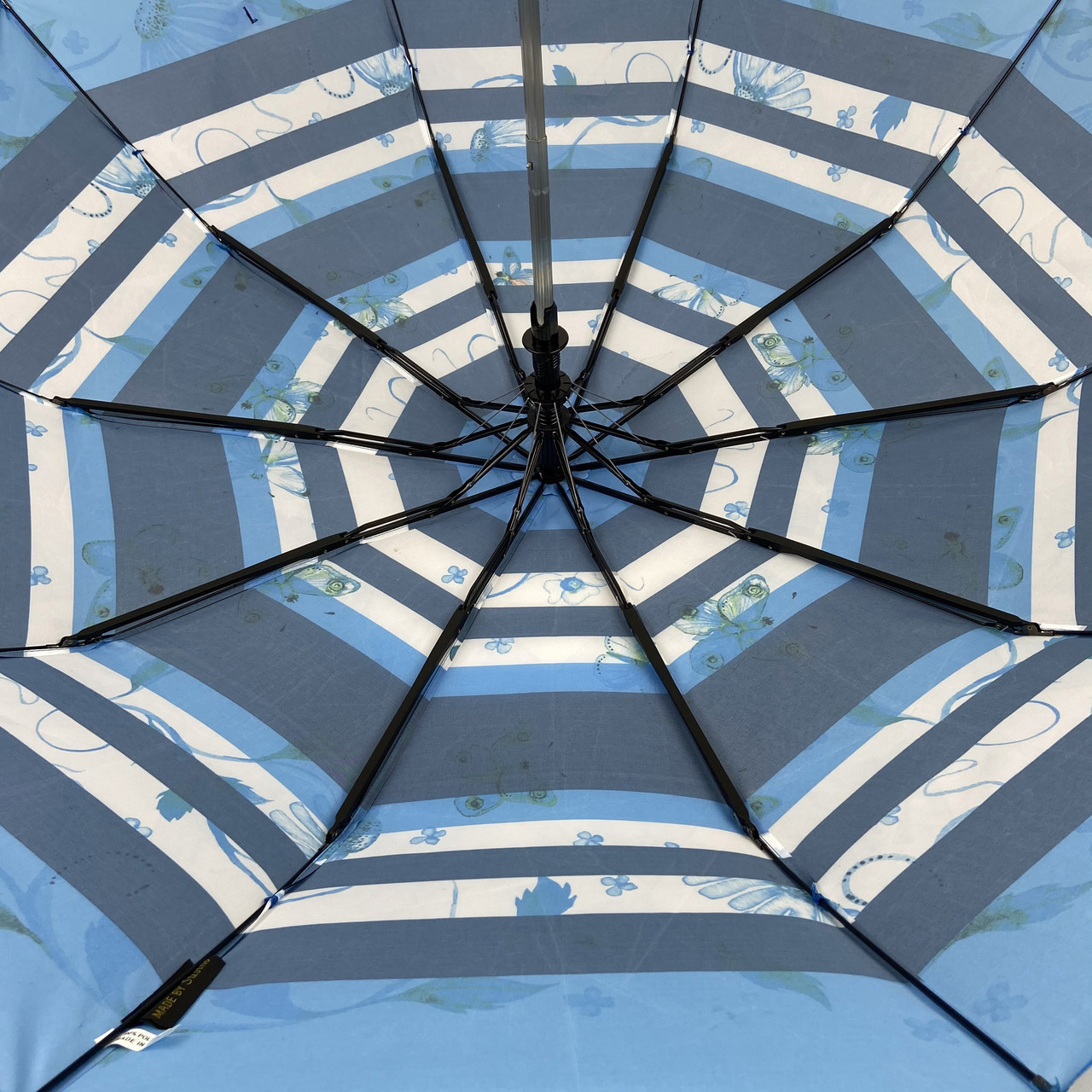 Женский складной зонтик полуавтомат S&L 100 см голубая - фото 5