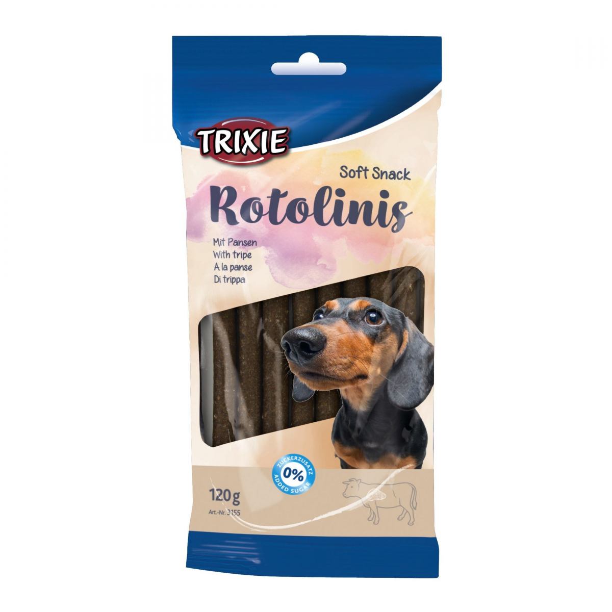 Лакомство для собак Trixie Rotolinis, рубец, 120 г - фото 1