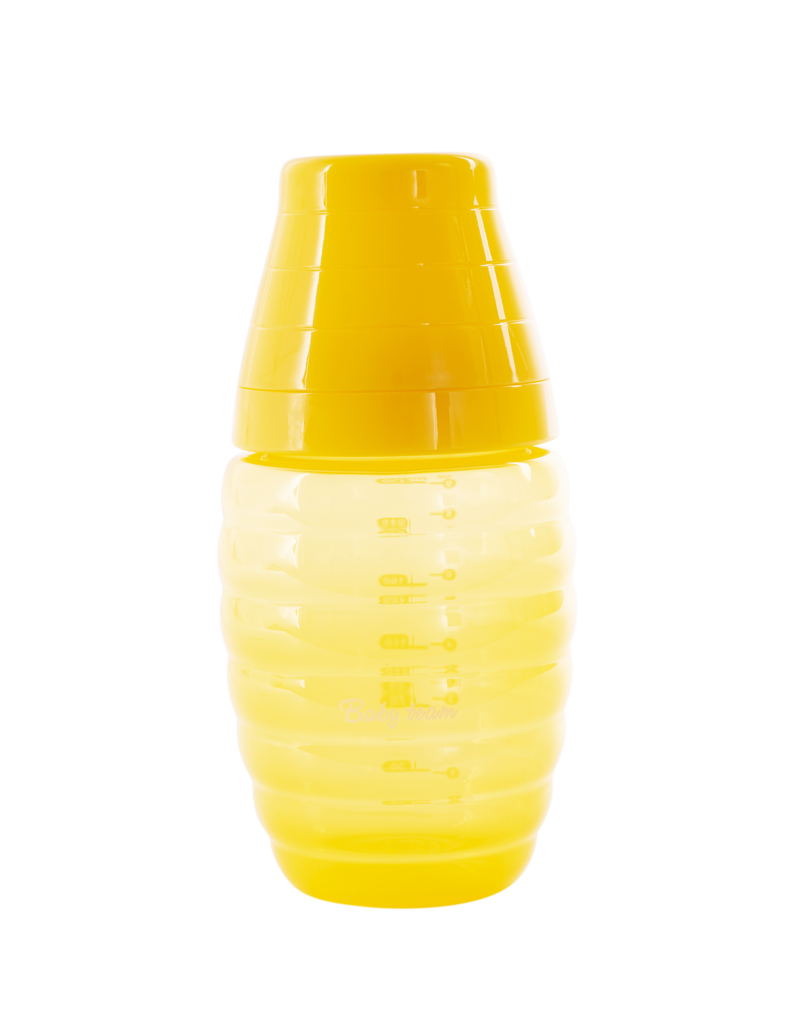 Бутылочка для кормления Baby Team, с широким горлышком, 250 мл, желтый (1002_желтый) - фото 1