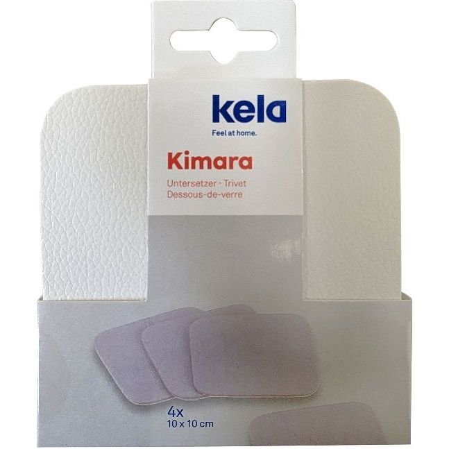 Подставки под чашку Kela Kimara 10х10 см 4 шт. белые (12090) - фото 3