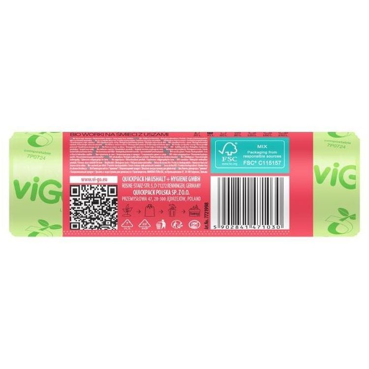 Пакеты для мусора viGO! Bio PLA, 35 л, 10 шт. - фото 2