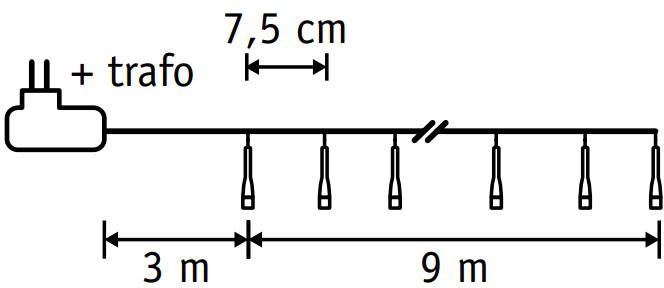 Светодиодная гирлянда Luca Lighting Змейка 120 LED 12 м теплый белый (8718861692624) - фото 2