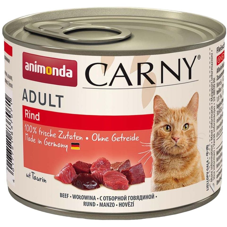 Влажный корм для кошек Animonda Carny Adult Beef, с говядиной, 200 г - фото 1