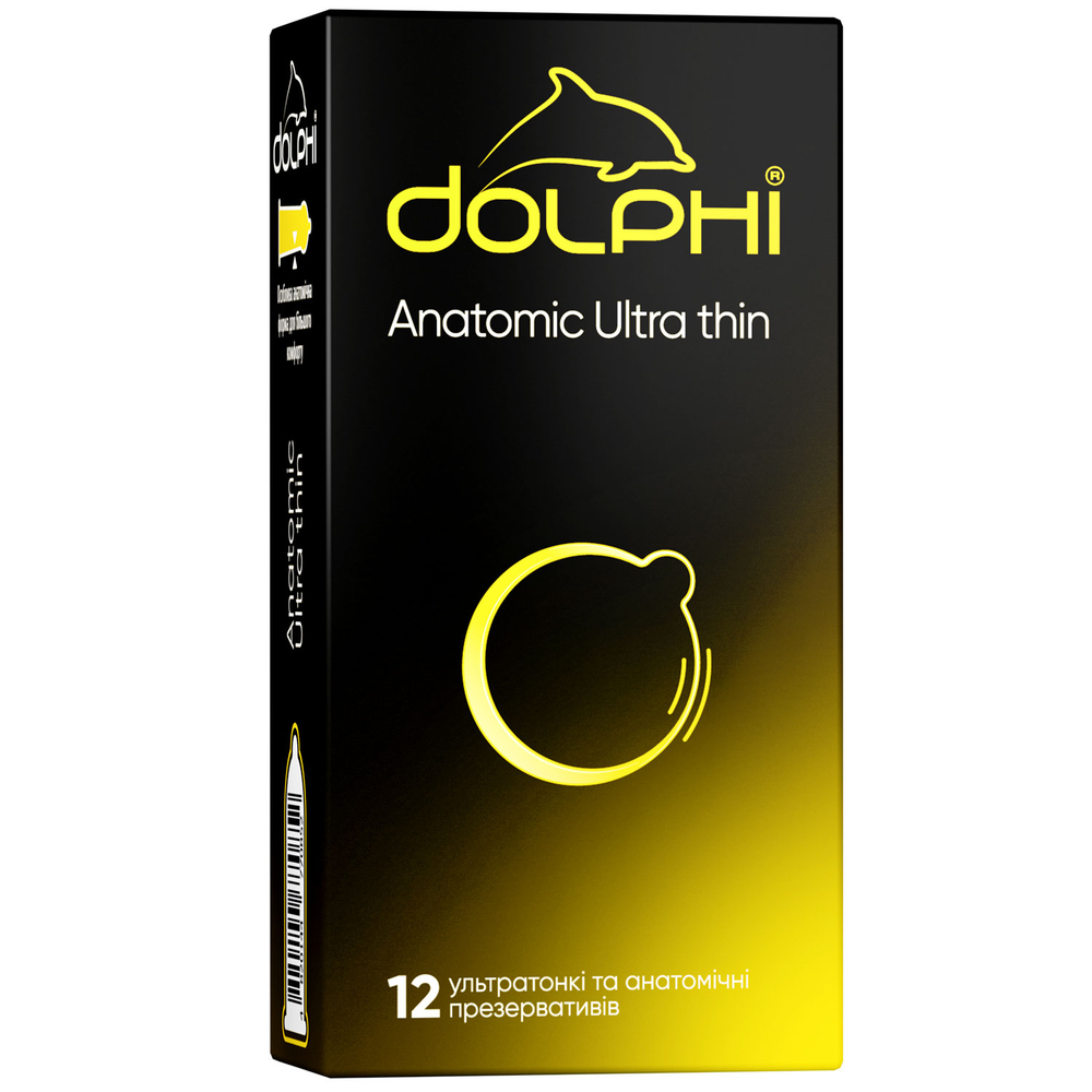 Презервативы Dolphi Анатомические сверхтонкие, 12 шт. (DOLPHI/Анатом/надтон/12) - фото 1