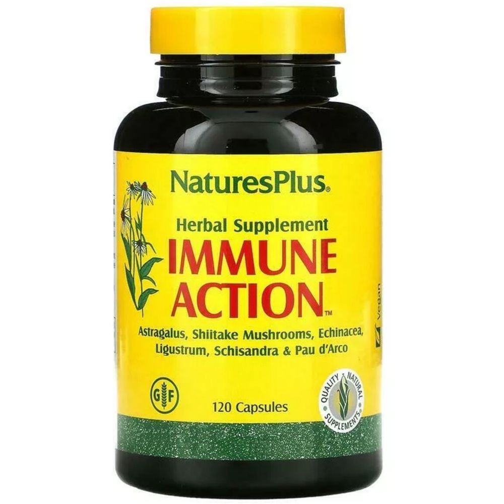 Иммуностимулирующий комплекс Nature's Plus Immune Action 120 растительных капсул - фото 1