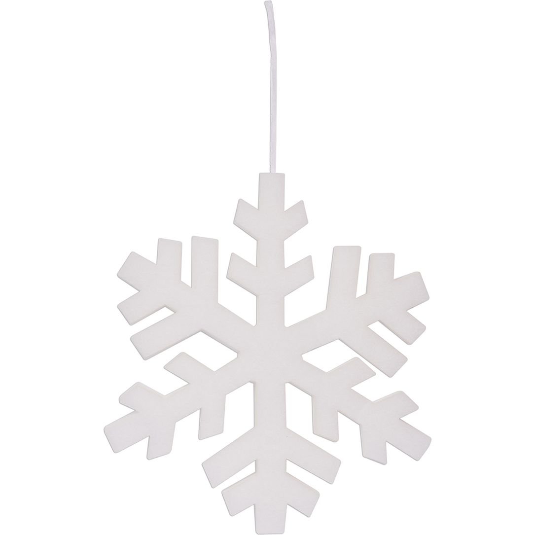 Подвеска новогодняя декоративная Novogod'ko Снежинка полиэстер 30 см белая (974201) - фото 1