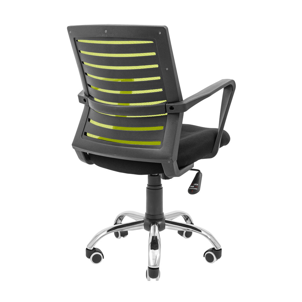 Кресло офисное Richman Флеш Ю Хром М-1 Tilt сетка черный + желтый (RCM-1124) - фото 4