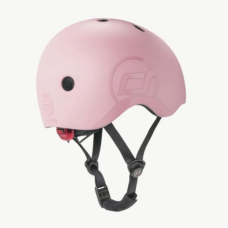 Шлем защитный детский Scoot and Ride с фонариком 51-53 см розовый (SR-190605-ROSE) - фото 2