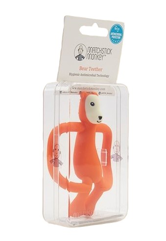 Игрушка-прорезыватель Matchstick Monkey Медведь, 11 см, оранжевая (MM-B-001) - фото 5